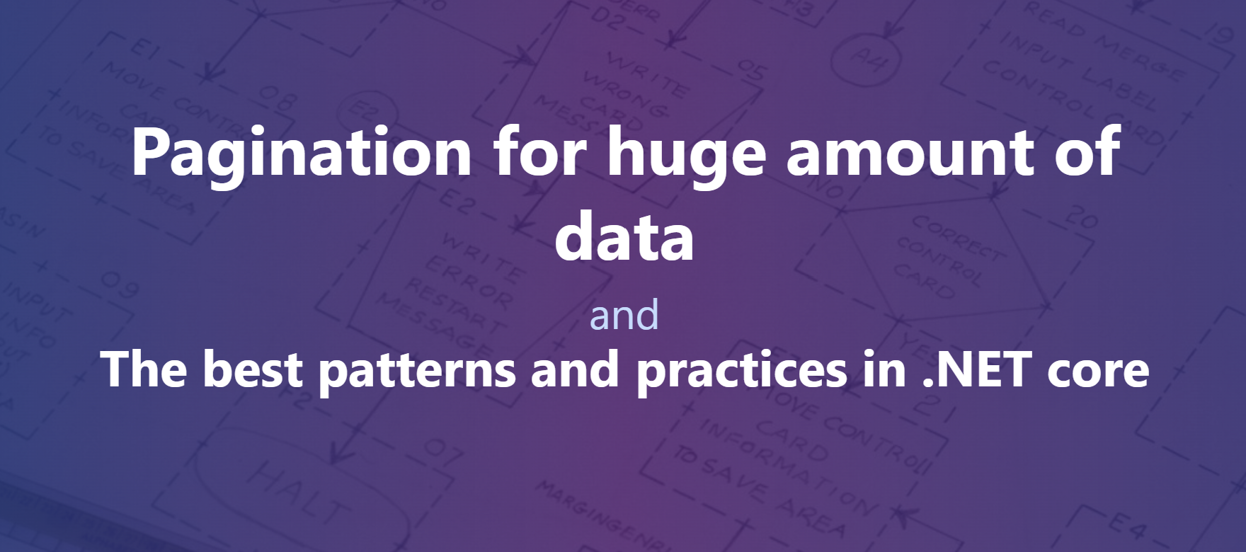 Pagination for huge amount of data and best practiced in .NET core